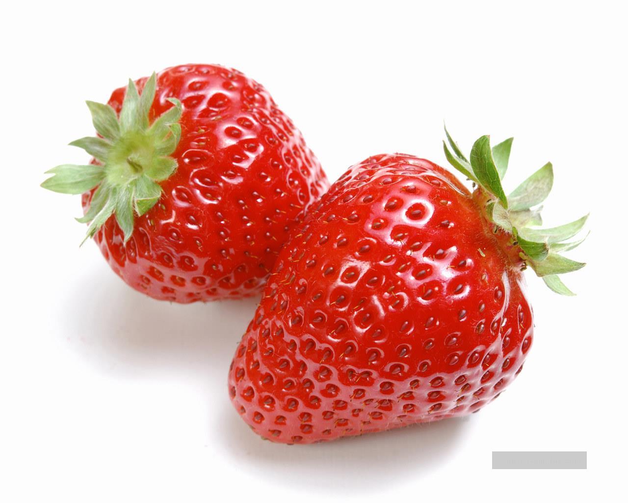 Frische Erdbeeren realistisch Ölgemälde